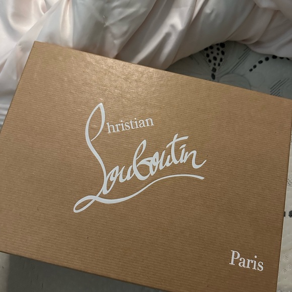 Authentic Christian Louboutin pvc degrastrass silver rhinestone glitter heels - Picture 5 of 6